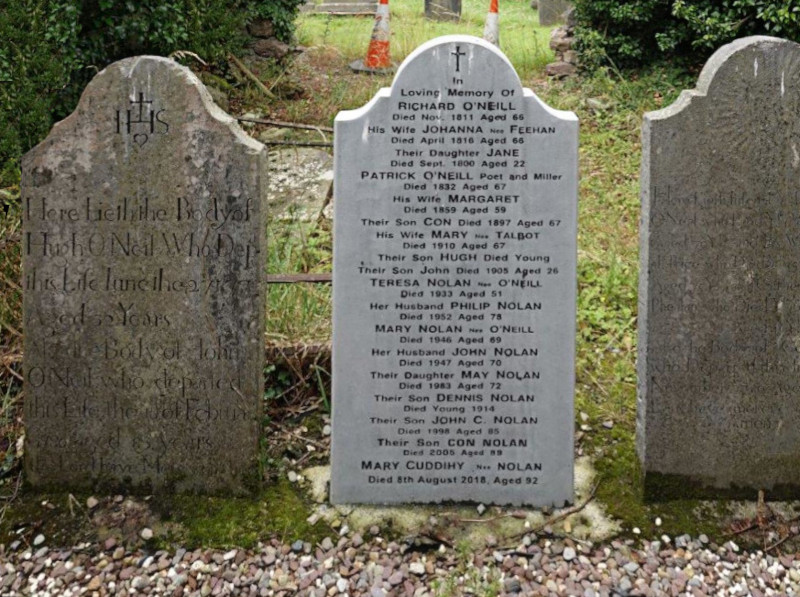 O'Neill headstones in Owning Graveyard