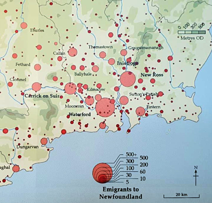 Emigration to Newfoundland from the Waterford hinterland in 19th Century