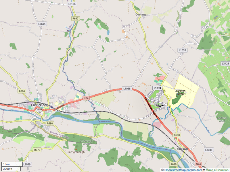 OSM Piltown area map