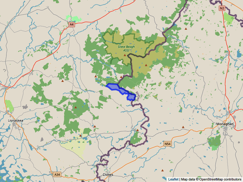 Map of Corragunt border area