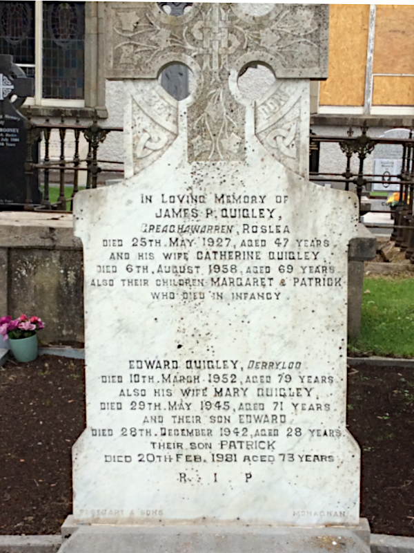 Quigleys headstone