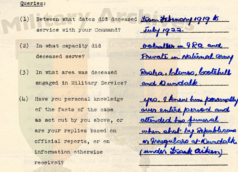 P Devlin Military Record