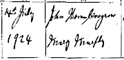 Mary Murphy marriage certificate